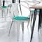 Flash Furniture White Metal Stack Chair with Mint Poly Resin Seat CH-31270-WH-PL1M-GG - alternate 2
